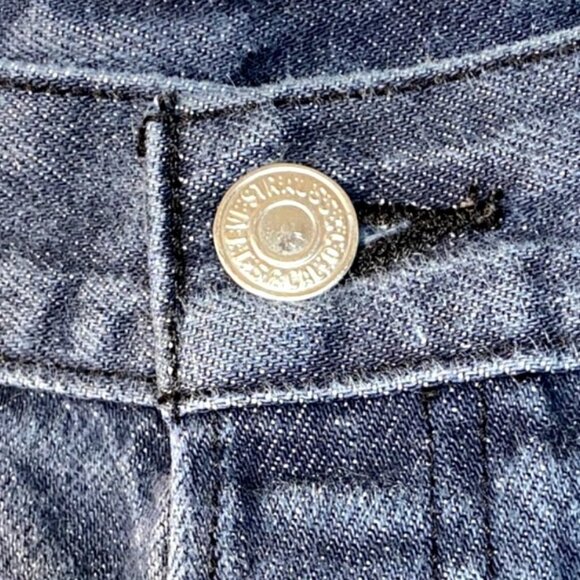 Levi's Vintage Wide Patch 501 Button Fly Original Straight Fit Faded Black Jeans - Picture 8 of 16